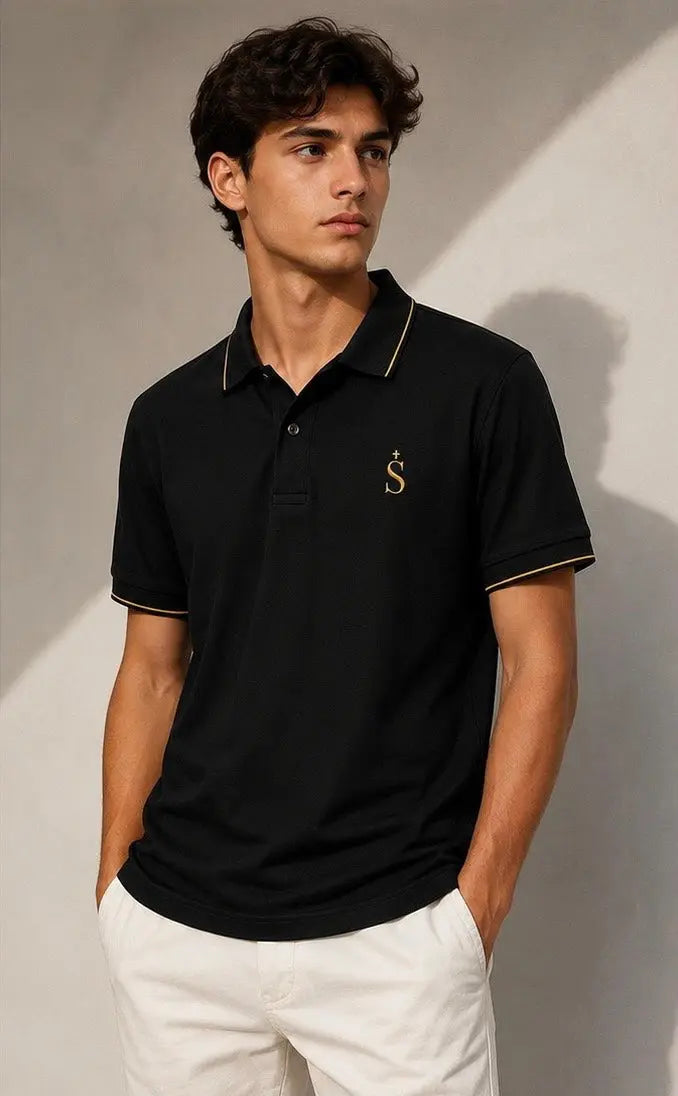 Sternian Signature Polo- Black | Modern luxury Polo Sternian