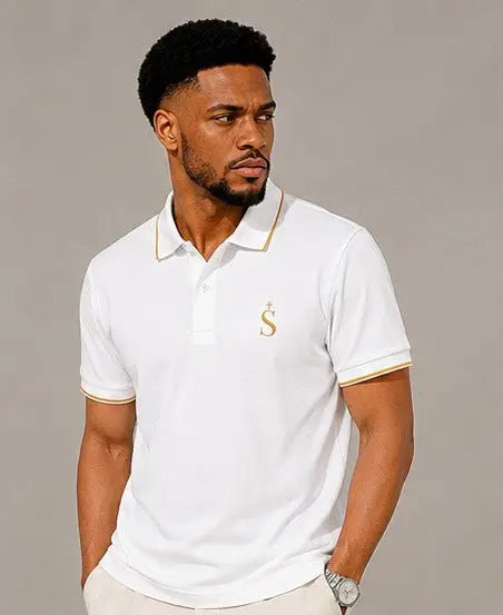 Sternian Signature Polo- White Sternian