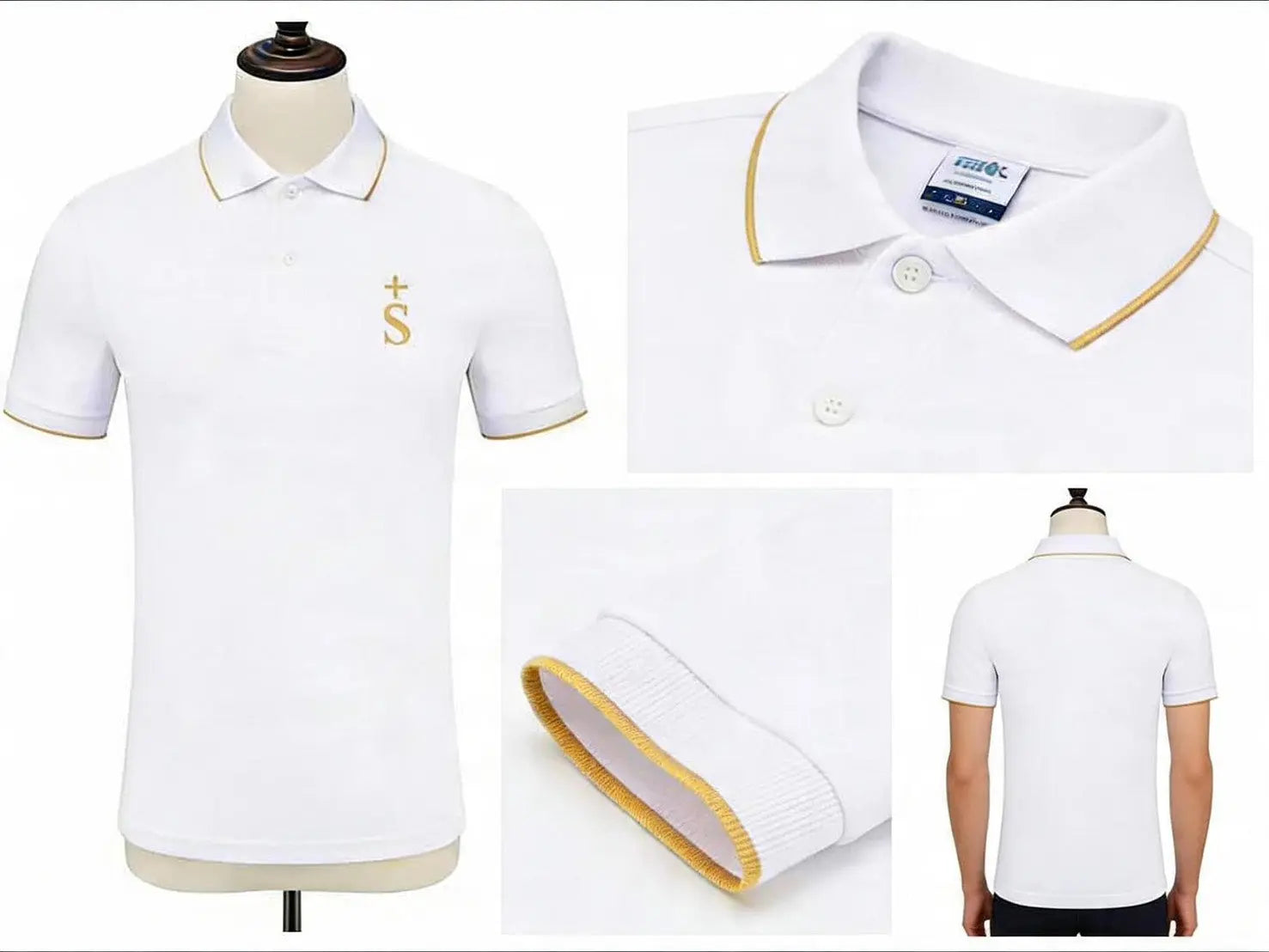 Sternian Signature Polo- White Sternian